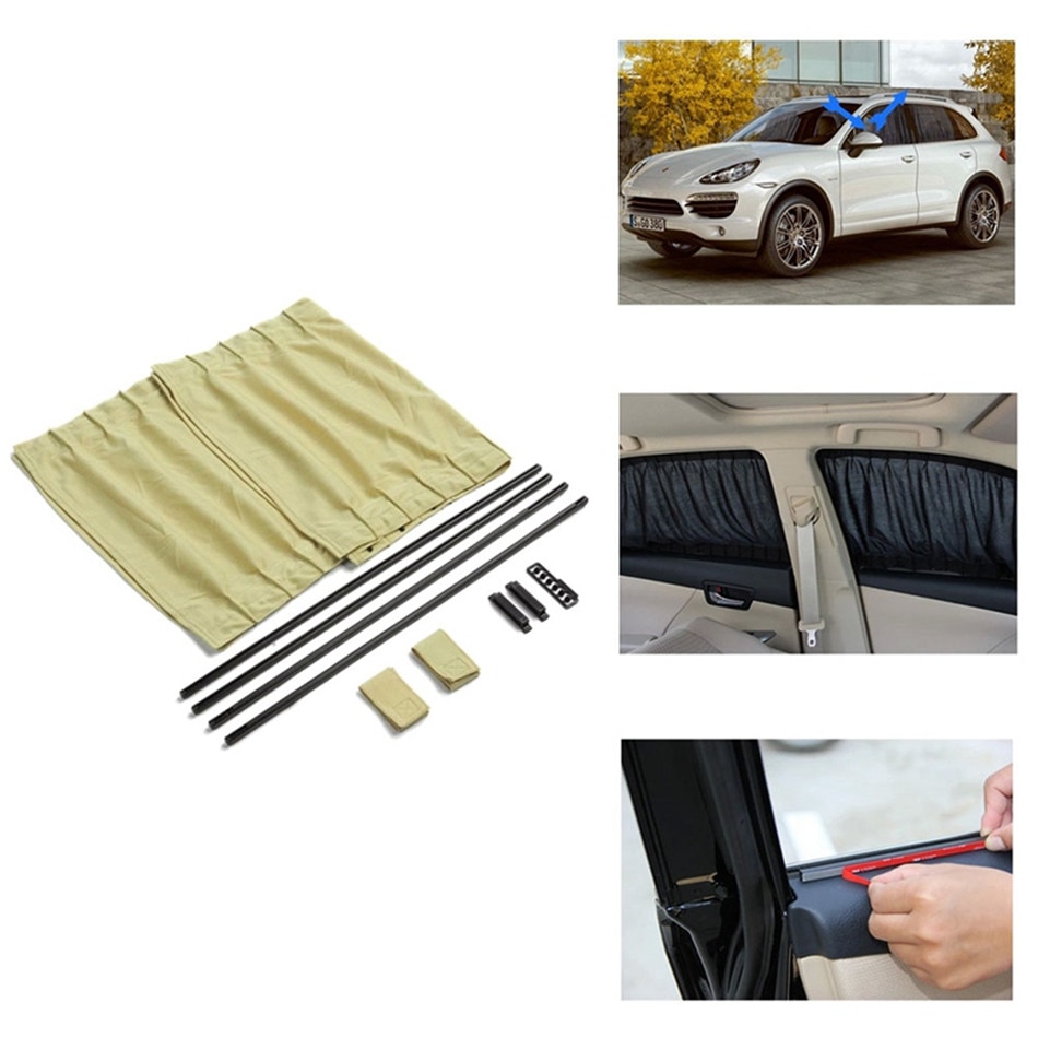 Universal Sunshade Car Curtains 2 pcs Set